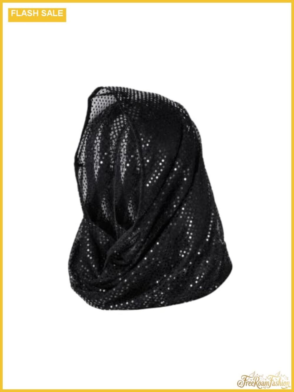 Sequin Head Scarf Rhinestone Rave Hood Wrap Festival Costume